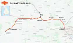 Mapa przebiegu linii kolejowej