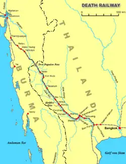 Mapa przebiegu linii kolejowej
