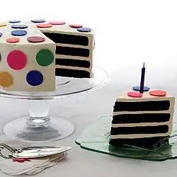 Czarci tort (Devil's Food  cake) w kropki