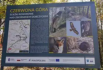 Tablica informacyjna przy wiacie