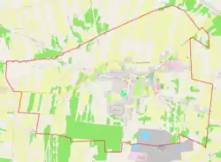Mapa konturowa Dobrego, po prawej nieco na dole znajduje się punkt z opisem „Dobre Nowe”