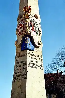 Detale na słupie dystansowym