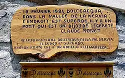 Placca a memora di Claude Monet