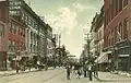 Centrum miasta w 1908 (widok na płd. wzdłuż North Main Street)