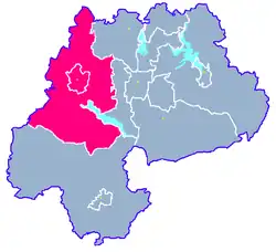 Położenie na mapie powiatu