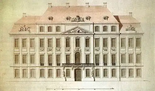 Fasada zaprojektowanego przez J. Knöffela pałacu Brühla w Dreźnie