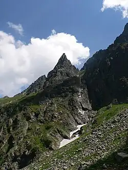 Żabi Mnich ze szlaku na Rysy