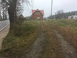 Widok na drogę, po lewej stronie widoczna również DW234