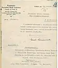 Komisariat Naczelnej Rady Ludowej zatwierdza Jarogniewa Drwęskiego na Prezydenta Miasta Poznania 24 czerwca 1919 r. (miejsce przechowywania: Archiwum Państwowe w Poznaniu)