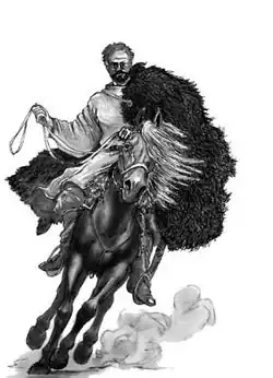 Tatar z arkanem w dłoni