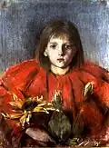 Olga Boznańska, Dziewczynka ze słonecznikami, 1891
