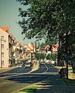 Ulica od strony rzeki Ełk