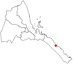 Lokalizacja Edd w Erytrei