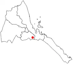 Lokalizacja Senafe w Erytrei