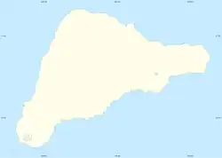 Mapa konturowa Wyspy Wielkanocnej, na dole po lewej znajduje się punkt z opisem „IPC”