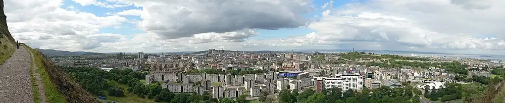 Panorama z Salisbury Crags