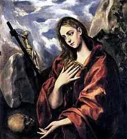 Pokutująca Maria Magdalena z 1597(1585 – 1590),109 × 96 cm,Museo Cau Ferrat w Sitges