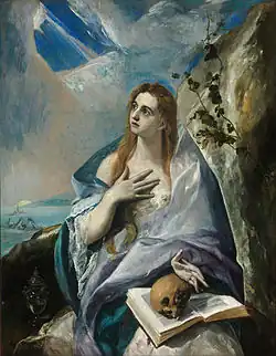 Pokutująca Maria Magdalena z 1580(1580),156,5 × 121 cm,Muzeum Sztuk Pięknych w Budapeszcie