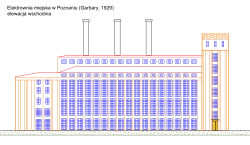 Plan elewacji w 1929 roku