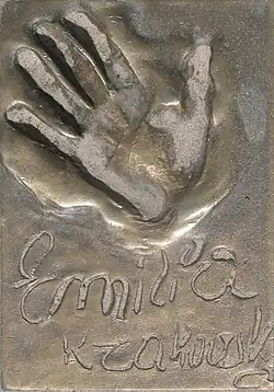 Odcisk dłoni Emilii Krakowskiej