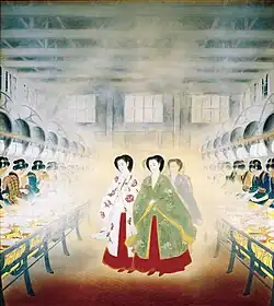 Kampō Arai (1878–1945), Cesarzowa zwiedza fabrykę jedwabiu Tomioka