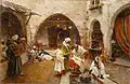 "The Barber at the Souk" przez Enrique Simonet, 1897