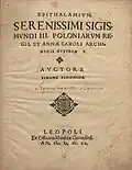 Epithalamivm serenissimi Sigismvndi III 1592