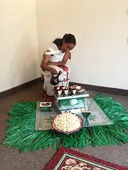 Kobieta przy ceremonii