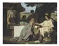 Abraham lavant les pieds aux anges, 1854