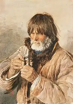 Portret mężczyzny z fajką, 1881