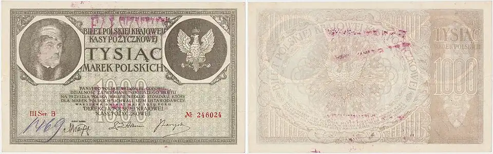 Fałszerstwo tysiącmarkówki 1919