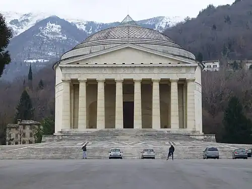 Tempio Canoviano,Possagno,1818, projekt przebudowy