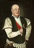 Portret szlachcica w mundurze województwa podolskiego, mal. Józef Faworski, koniec XVIII w.