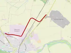 Mapa przebiegu linii kolejowej