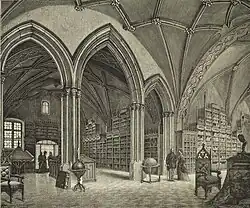 Sala główna Biblioteki Uniwersytetu w Krakowie, 1871