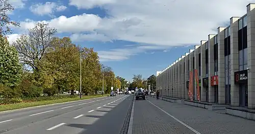 Widok na wschód, po prawej stadion KS Cracovia
