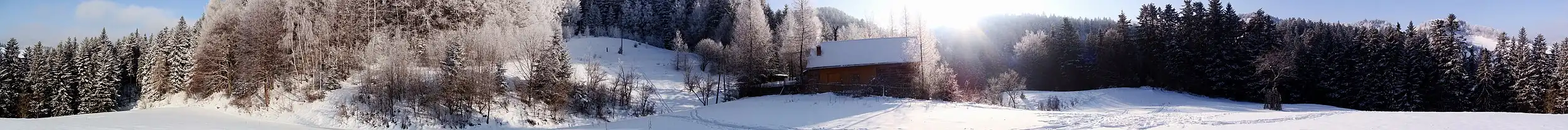 Fiedorówki zimą, widok na okolicę