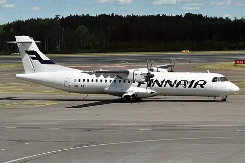 ATR 72-500 w barwach Finnair (należący do Nordic Regional Airlines)