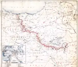 Zachodnia granica Wielkiej Armenii ustalona traktatem w Sèvres, anulowana w Lozannie 1923