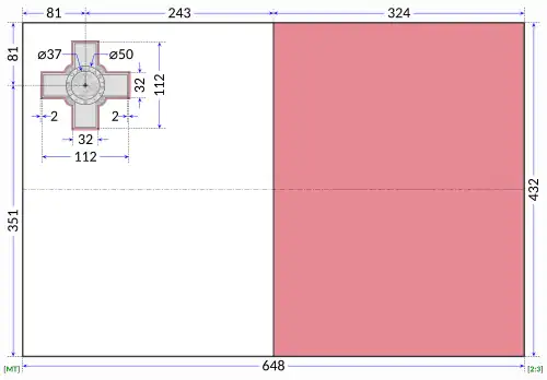 Zwymiarowana flaga Malty