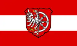 Flaga Raciborza używana do 1945 r.