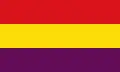 Flaga oraz bandera cywilna Drugiej Republiki Hiszpańskiej.