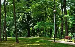 Park otaczający fort
