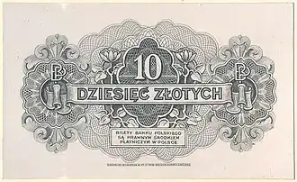 rewers fotoprojektu 10 złotych