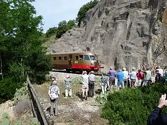 Pociąg retro w trakcie fotostopu
