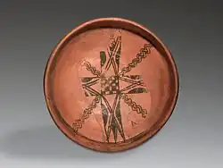 Fragment talerza, warsztat nubijski, XI -XII w., znaleziony w Faras, Nubia (Sudan), zbiory MN w Warszawie