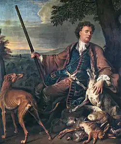 Alexandre-François Desportes „Autoportret w stroju myśliwskim” (1699)