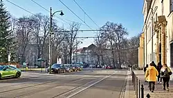 Widok na zachód, po prawej Pałac Biskupi