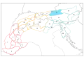 Alpi Salisburghesi (22) na mapie Alp z podziałem Partizione delle Alpi