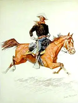 A Cavalry Officer, 1901, litografia